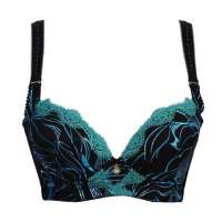 霞黛芳文胸正品吸汗透气聚拢乳沟调整型内衣绿色(75B)1009