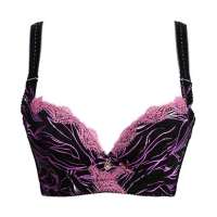 霞黛芳文胸正品吸汗透气聚拢乳沟调整型内衣紫色(85B)1009