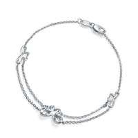 周生生 Pt950铂金蝴蝶手链 17厘米 46366b(3.48克)