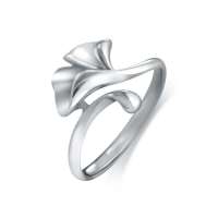 周生生 Pt950铂金银杏叶戒指 77343r (3.21克)