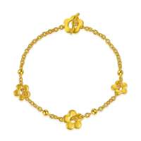 周生生 黄金(足金)金球间花仔手链 17厘米12772B (8.61克)