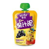 亨氏乐维滋果汁泥-苹果黑加仑120g*24袋