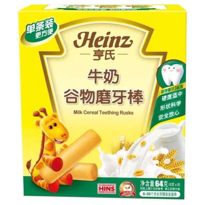 Heinz亨氏牛奶谷物磨牙棒64g