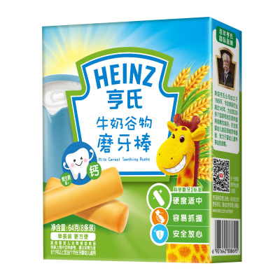 Heinz亨氏牛奶谷物磨牙棒64g