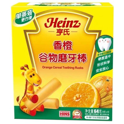 Heinz亨氏香橙谷物磨牙棒64g