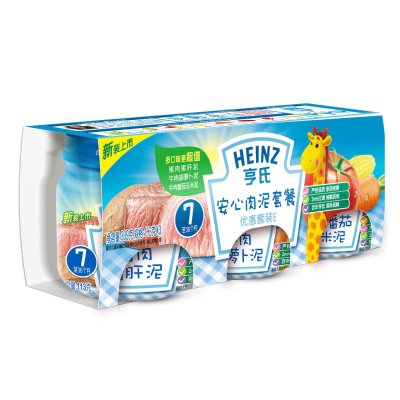 Heinz亨氏安心肉泥套餐（优惠套装E）113g*3