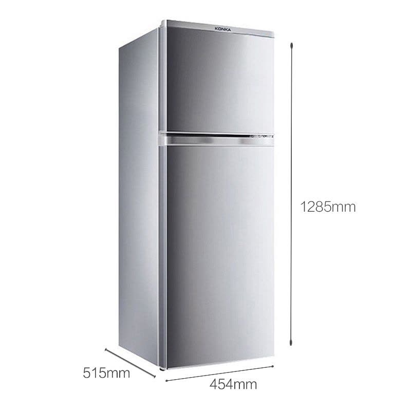 康佳(KONKA) BCD-138UTS-GY 138升两门冰箱 双门保鲜 租房必选 家用节能 电冰箱 小(银色)图片