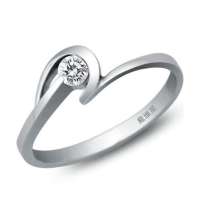 戴维尼 顾盼生辉 白18K金10分钻石戒指14号