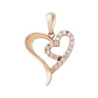 钻石小鸟Zbird荏苒心爱红18K金钻石吊坠NG759