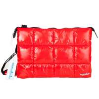 snowkids MacbookPro13寸电脑包 珊瑚红色羽绒服设计风格