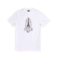 蓝橙亲肤棉T恤男款埃菲尔铁塔ME61510本白色M