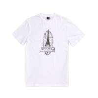 蓝橙亲肤棉T恤男款埃菲尔铁塔ME61510本白色XXL