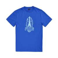 蓝橙亲肤棉T恤男款埃菲尔铁塔ME61532海军蓝L