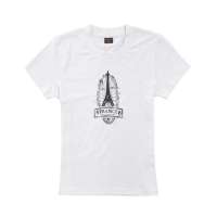 蓝橙亲肤棉T恤女款埃菲尔特塔FE61310本白色M