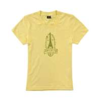 蓝橙亲肤棉T恤女款埃菲尔特塔FE61340浅黄色L