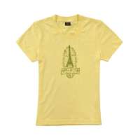蓝橙亲肤棉T恤女款埃菲尔特塔FE61340浅黄色XL