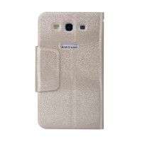 倍思雅格简约皮套三星I9300金色送膜