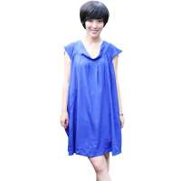 凯德氏孕妇超大裙摆不限身形QXZ137蓝XL