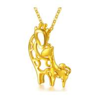 周生生 黄金(足金)母子鹿吊坠 19587p (1.77克)