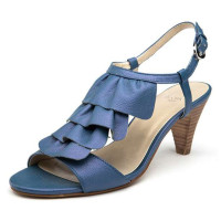 ST.CHIC琪珂时尚唯美实褶皱凉鞋B20C11N05M宝蓝色240