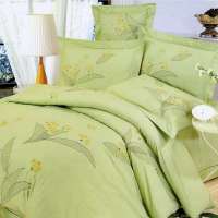 维科家纺全棉绣花活性印花四件套柠檬草5T4-XD49