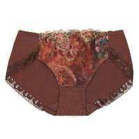 仙子宜岱牡丹之夜无痕舒适减压中腰三角提臀裤朱砂(L)2084