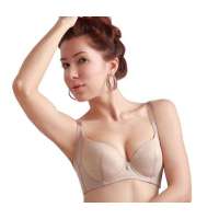 仙子宜岱古风韵味收副乳3/4立体薄模杯文胸杏色(85C)1050