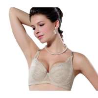 仙子宜岱蕾丝诱惑3/4夹碗薄棉杯浅杏(80C)1017