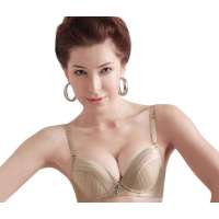 仙子宜岱迷情低鸡心渐厚式3/4杯超立体集中型文胸杏色(85A)1130