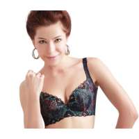 仙子宜岱牡丹之夜系列3/4按摩杯牡丹印花调整型文胸钴蓝(70B)1084