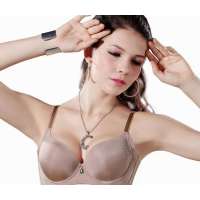 仙子宜岱星月童话华丽烫钻3/4收副乳定型集中杯杏色(85B)1069