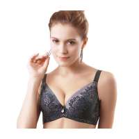 仙子宜岱韵之乐章防副乳防下垂3/4夹棉立体杯文胸深灰(85C)1070