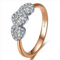 佐卡伊白红18K双色金钻石女戒-情定三生之焦点