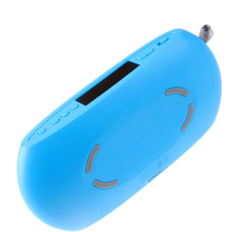 Philips/飞利浦SBM130便携迷你插卡MP3音箱老人FM收音机 TF卡 手机/电脑双喇叭低音炮扬声器小音响 蓝色图片
