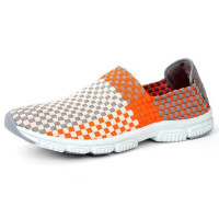 TONYJOHNSON春夏炫彩超透气编织男鞋 W0662023橙/杏/灰织(42)