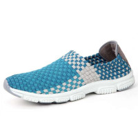 TONYJOHNSON春夏炫彩超透气编织男鞋 W0662023灰/五号兰/兰织(39)