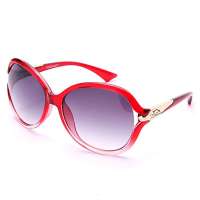 海豚(PORPOISE) PO2209-2 时尚经典太阳眼镜(灰色渐变镜片红色镜架)