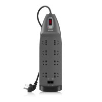 贝尔金(BELKIN)守望者防涌电源转换器F9G826be3M(8联/3米 1900焦耳)电话/ADSL 有线电视/CABLE MODEM 宽带网