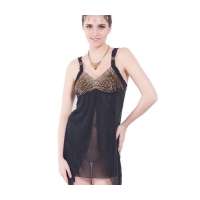 欧迪芬2012年新款薄纱刺绣小睡衣BK-黑色(M)OD10208