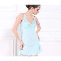 欧迪芬2012新款龙图藤莫代尔吊带裙WA-轻透蓝(M)OD10202