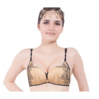 欧迪芬2012春夏深V聚拢施华洛世奇水钻文胸OE-金棕色(B70)OA23156