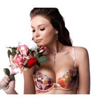 欧迪芬2012新品3/4罩剪接水袋精油文胸OR-柑色(B80)OA13202