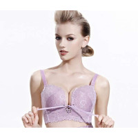 欧迪芬3/4罩模杯无钢圈聚拢文胸LD-糖粉紫(B75)OH13109