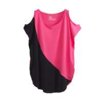 佐丹奴女装活力波普秀肩T恤01322083(天堂玫瑰红色/小码)