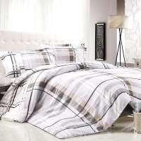 圣宝莱全棉风尚一族四件套英伦风情(咖)1.5/1.8M