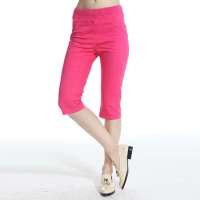 唐狮女装打底休闲多彩中裤11122109230340826(桃红26)