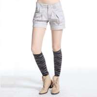 唐狮女装休闲短裤11122209110220324(天灰24)