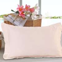 吉祥三宝高档绗绣亚麻枕套(米白)48*74