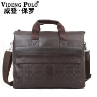 VIDENGPOLO威登保罗男士商务斜挎公文包50102深棕色