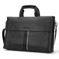 VIDENGPOLO威登保罗商务牛皮斜跨公文包1005黑色